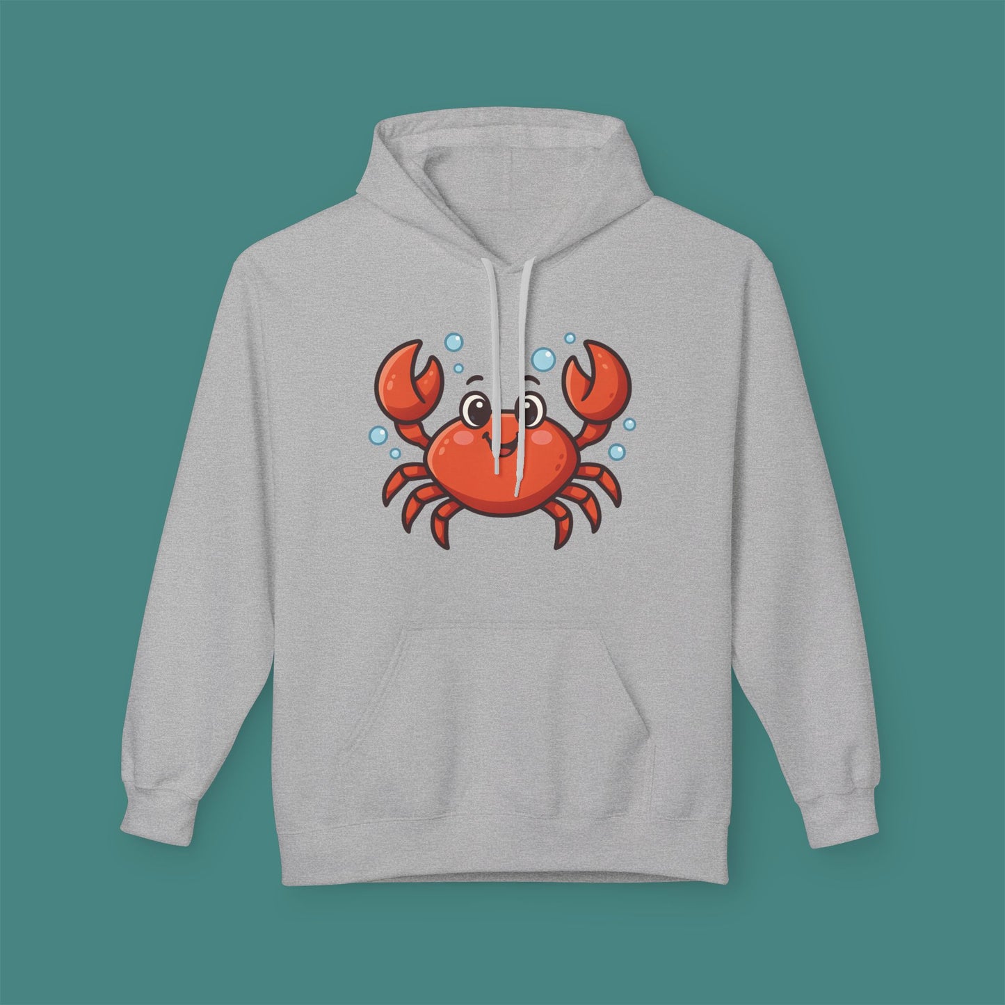 Cartoon Cute Crab Fleece Unisex Hoodie