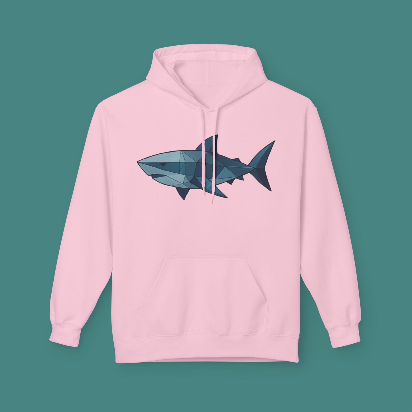 Geometric Polygon Shark Fleece Unisex Hoodie