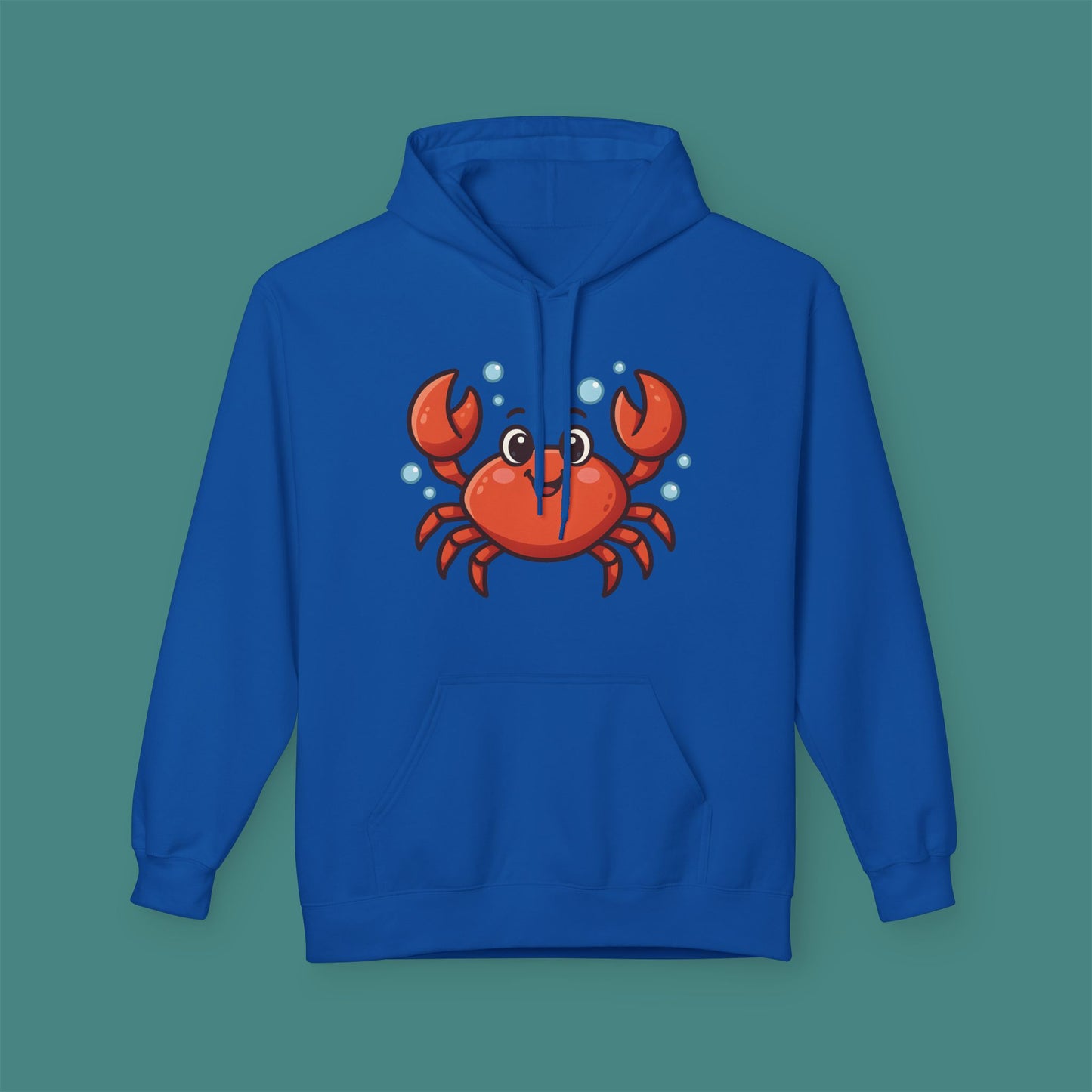 Cartoon Cute Crab Fleece Unisex Hoodie