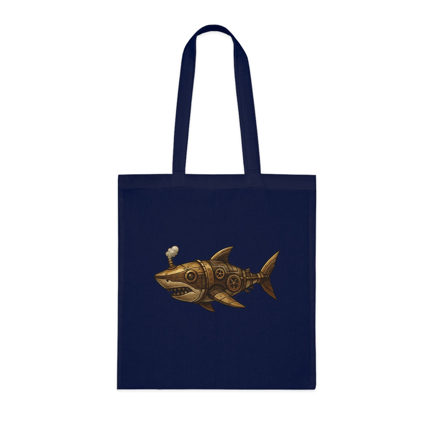 Steampunk Mechanical Shark Tote Bag