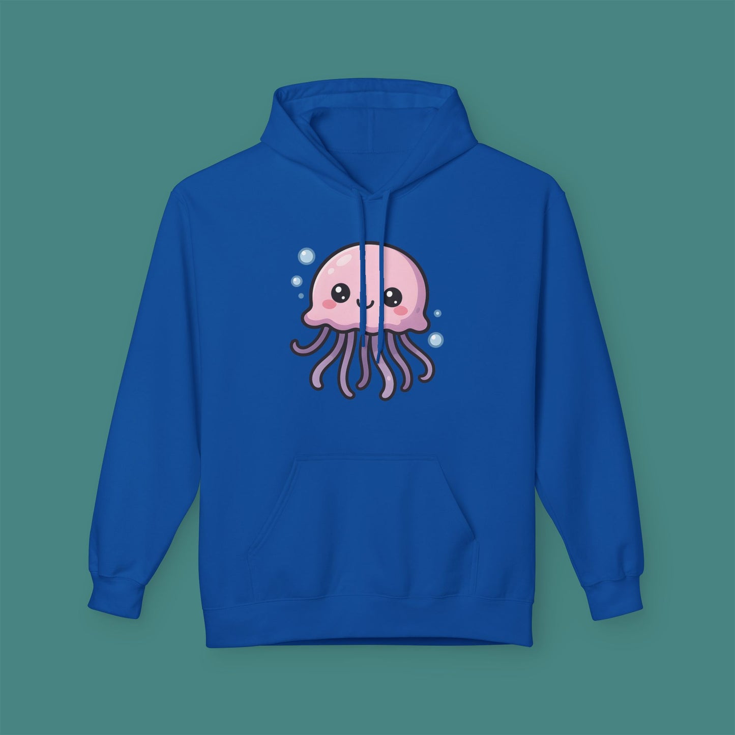 Cartoon Cute Jellyfish Fleece Unisex Hoodie