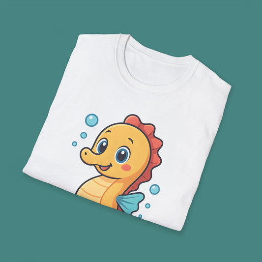 Cartoon Cute Seahorse Unisex T-Shirt