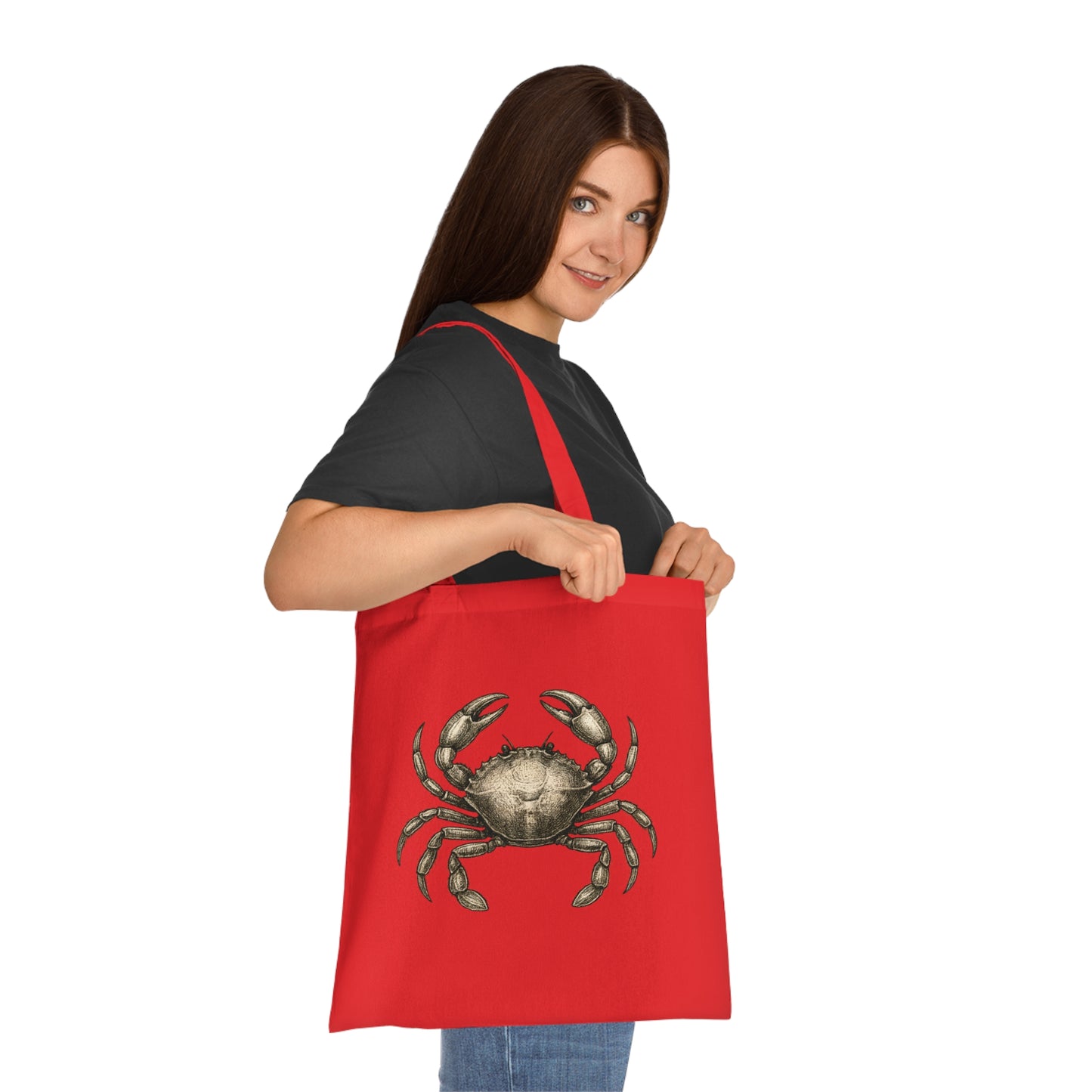 Vintage Etching Crab Tote Bag