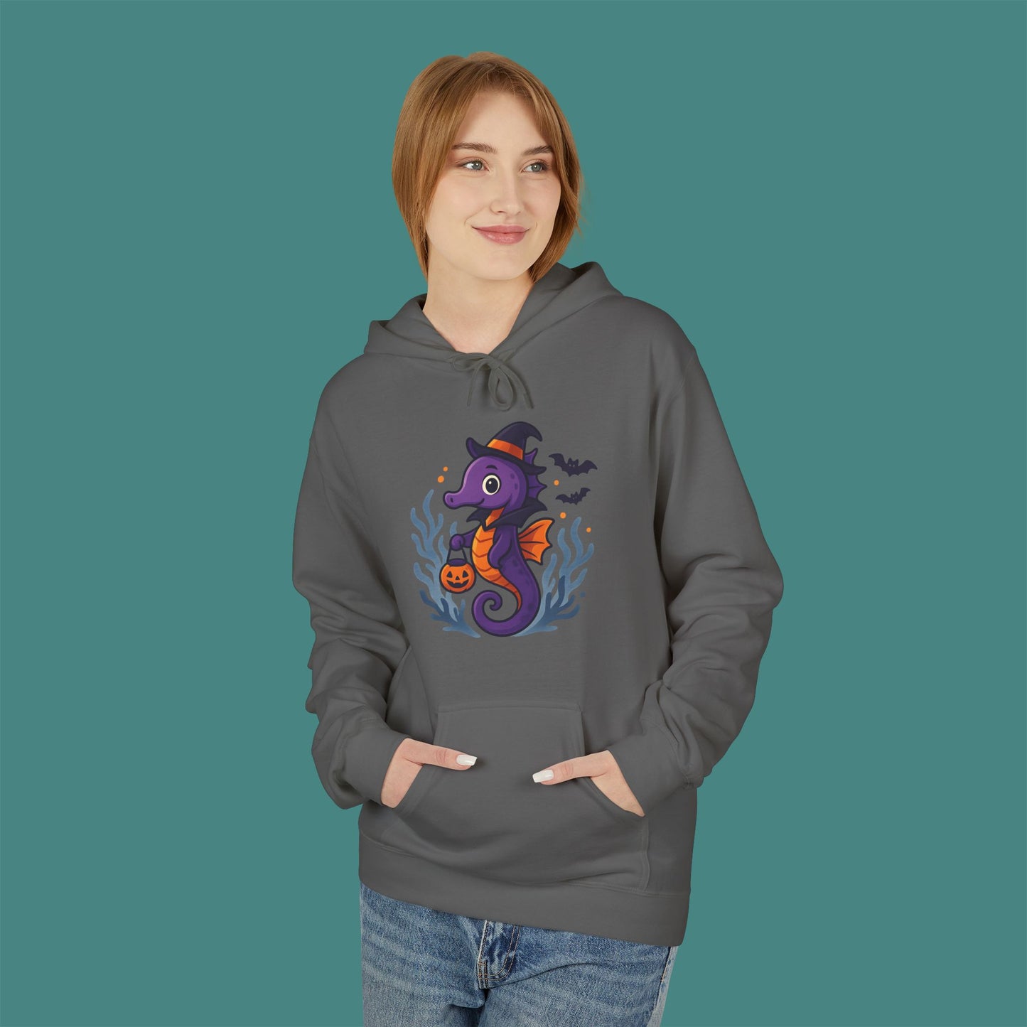 Halloween Seahorse Fleece Unisex Hoodie