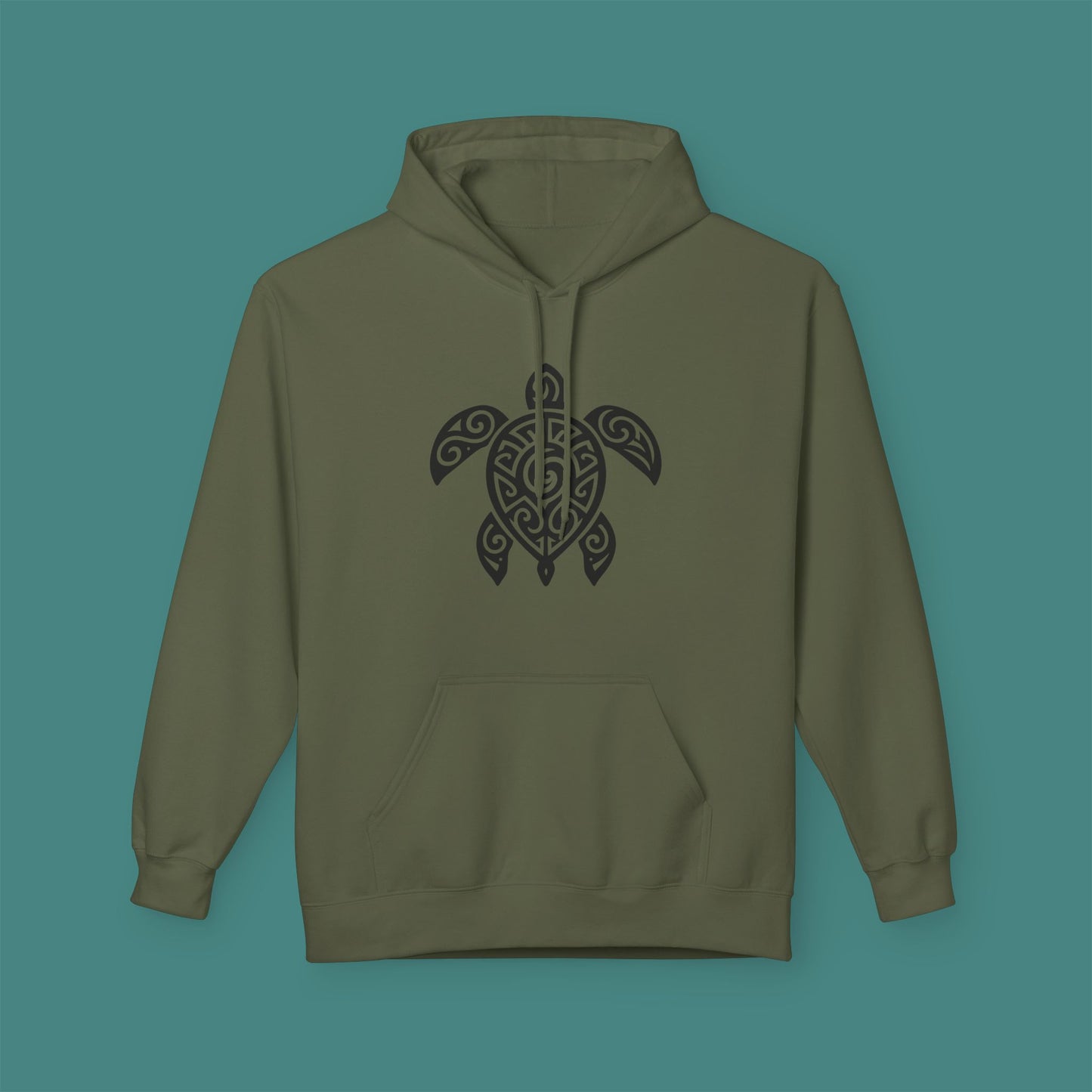 Tribal Tattoo Turtle Fleece Unisex Hoodie