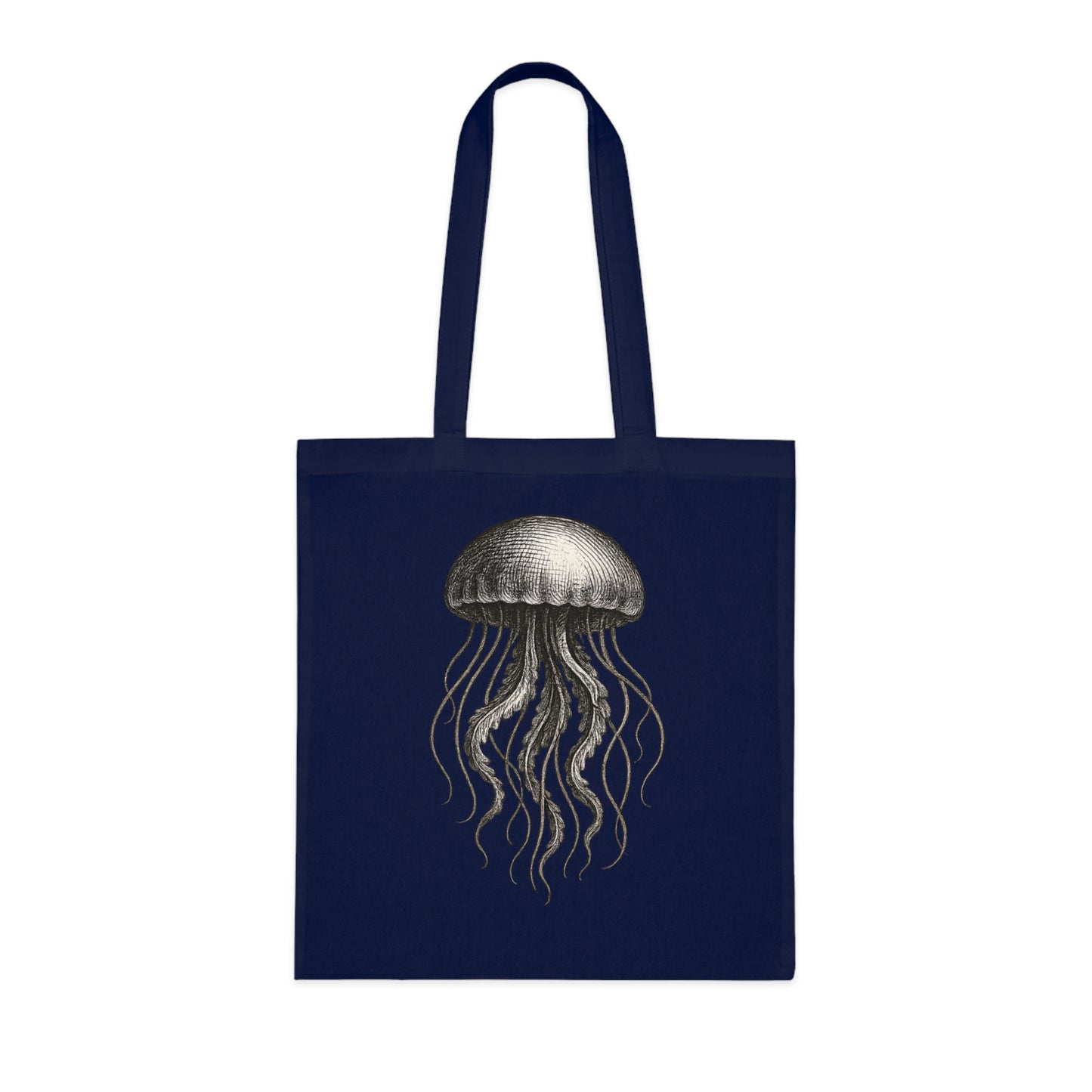 Vintage Etching Jellyfish Tote Bag