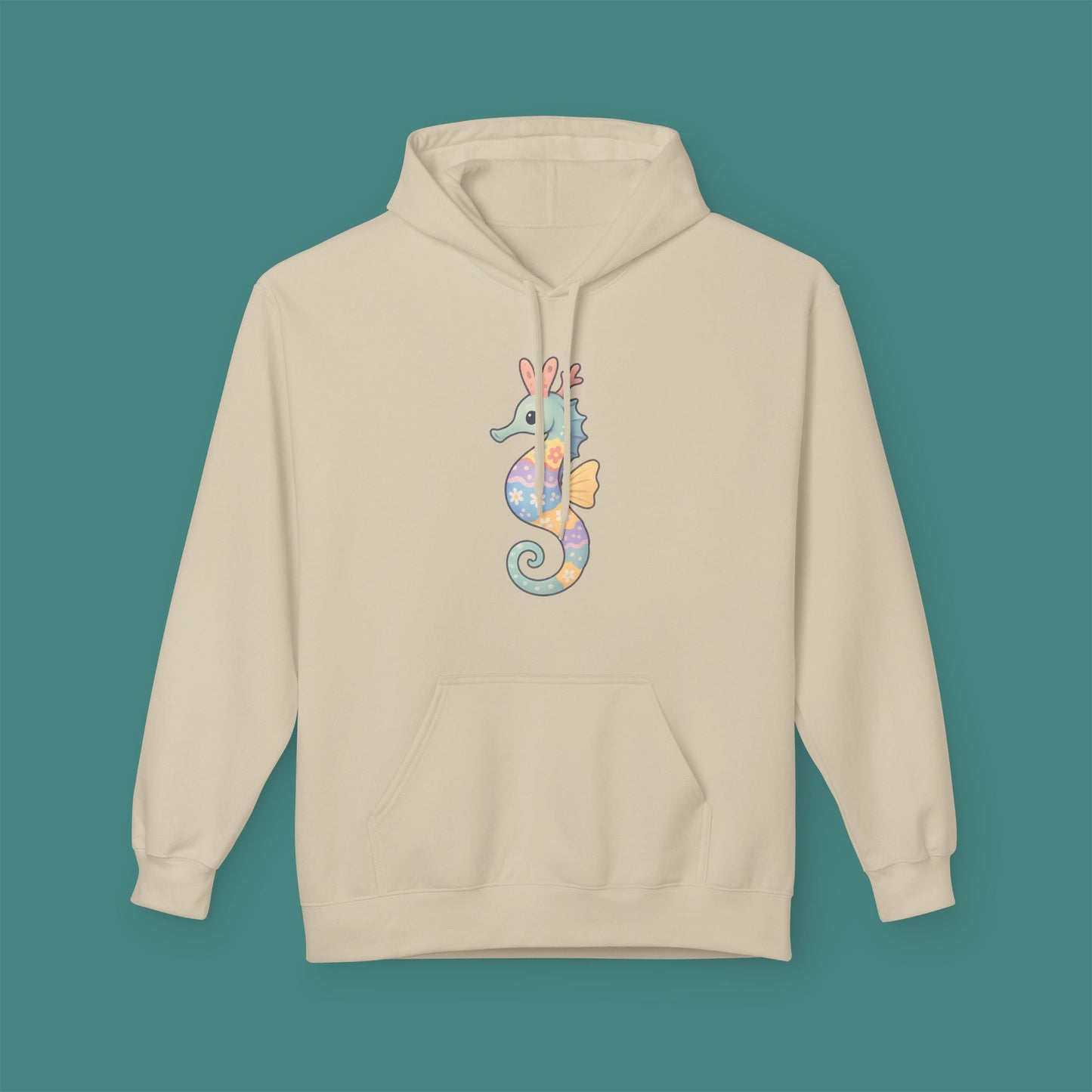 Easter Seahorse Fleece Unisex Hoodie