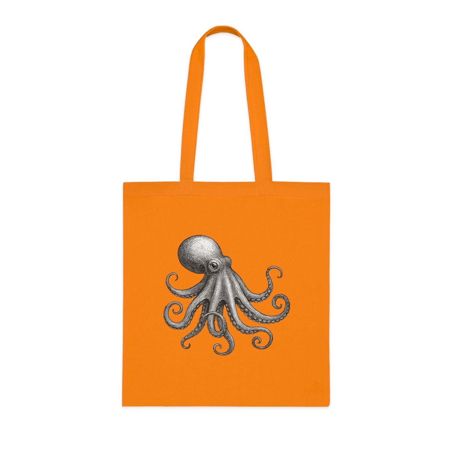Vintage Etching Octopus Tote Bag