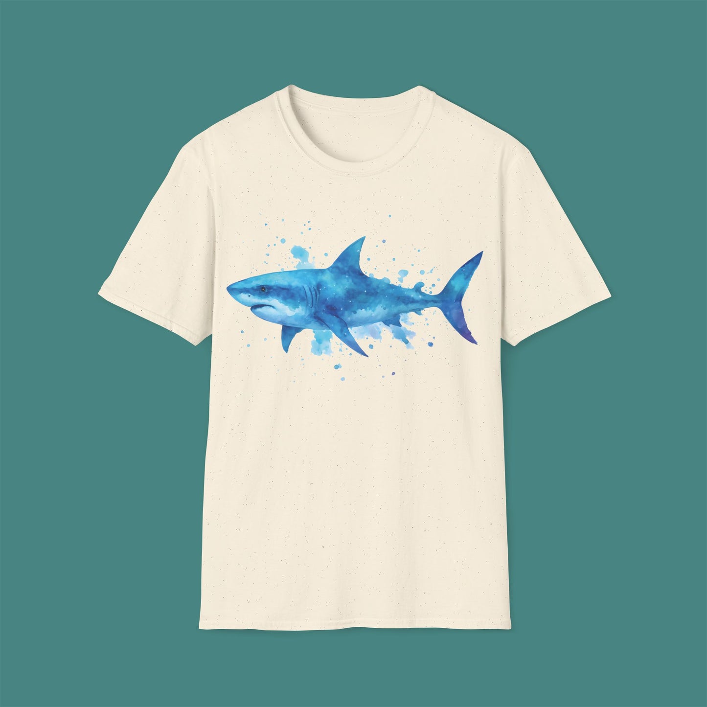 Watercolor Splash Shark Unisex T-Shirt