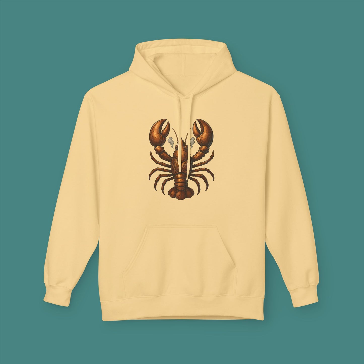 Steampunk Mechanical Lobster Fleece Unisex Hoodie