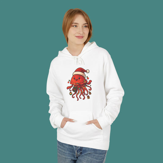 Christmas Jellyfish Fleece Unisex Hoodie