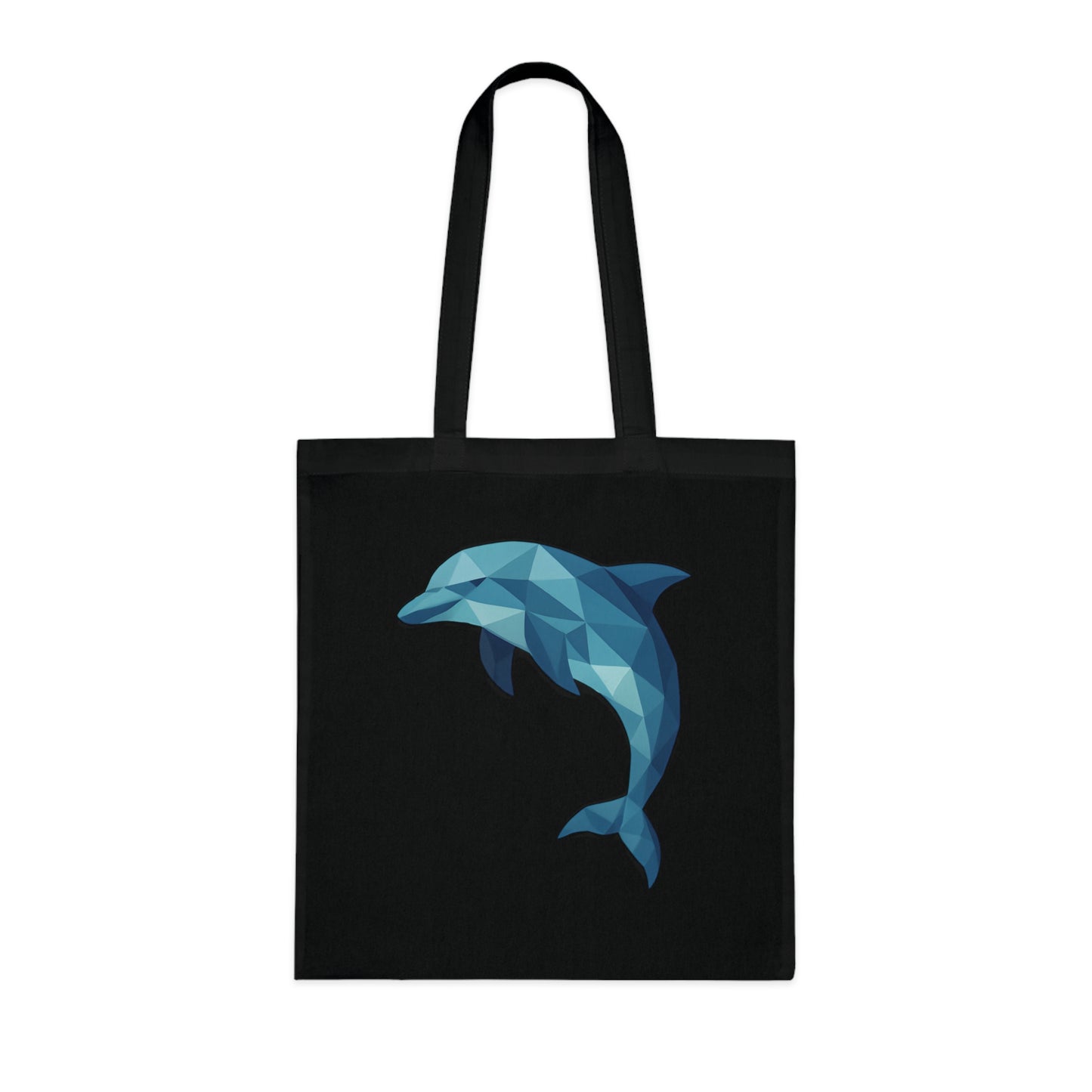 Geometric Polygon Dolphin Tote Bag