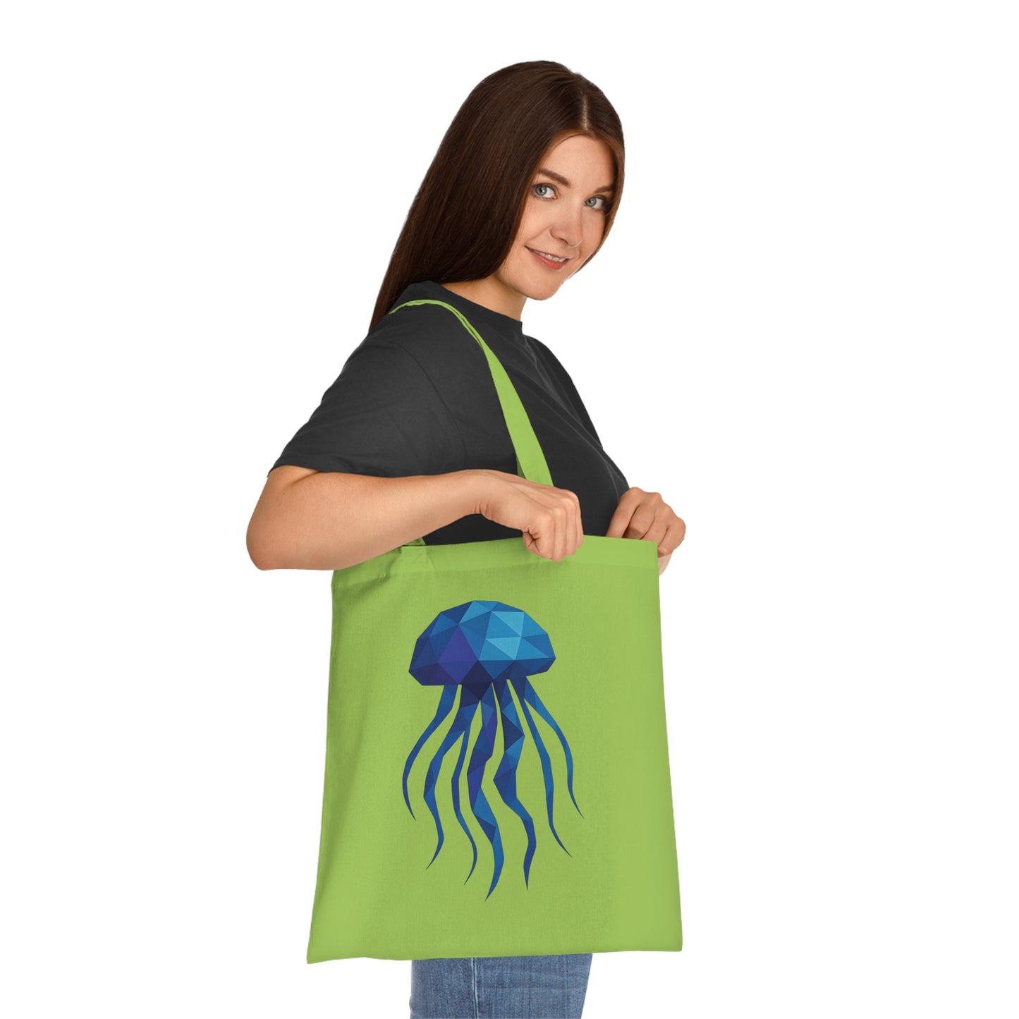 Geometric Polygon Jellyfish Tote Bag