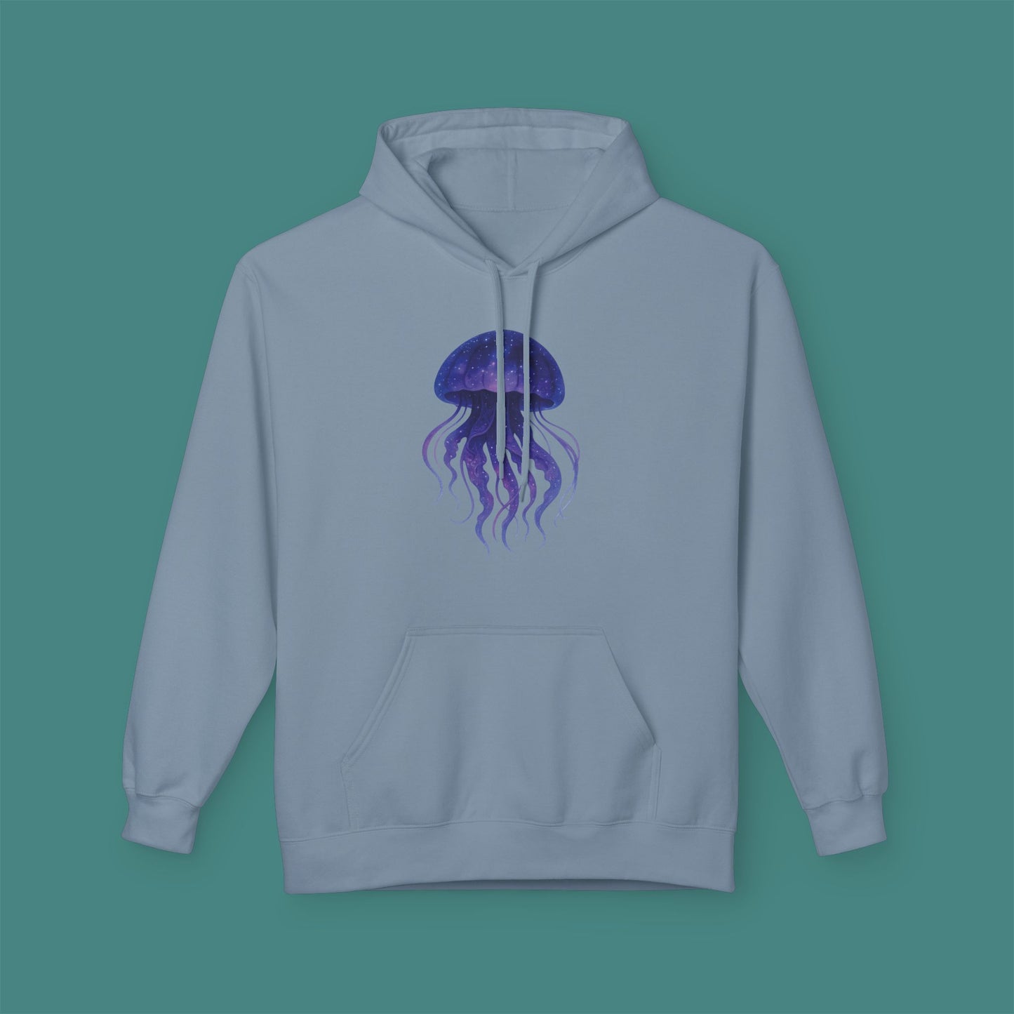 Cosmic Galaxy Jellyfish Fleece Unisex Hoodie