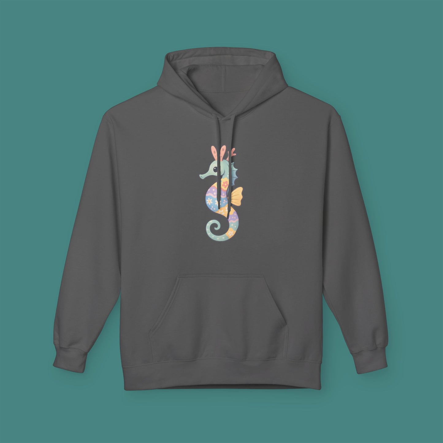Easter Seahorse Fleece Unisex Hoodie