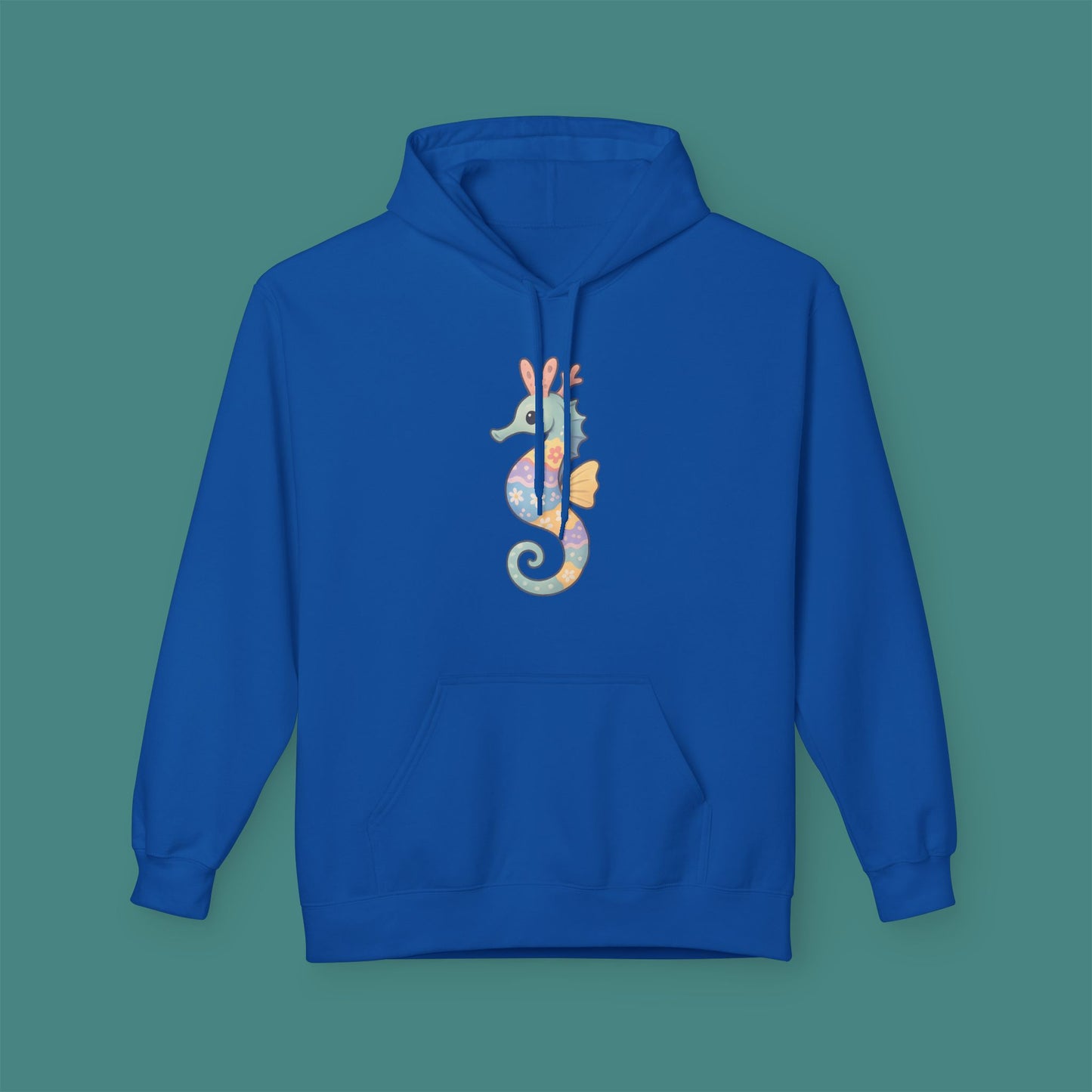 Easter Seahorse Fleece Unisex Hoodie
