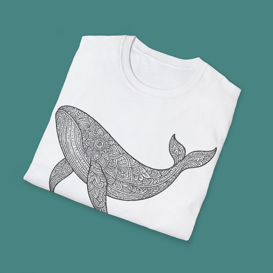 Intricate Mandala Whale Unisex T-Shirt