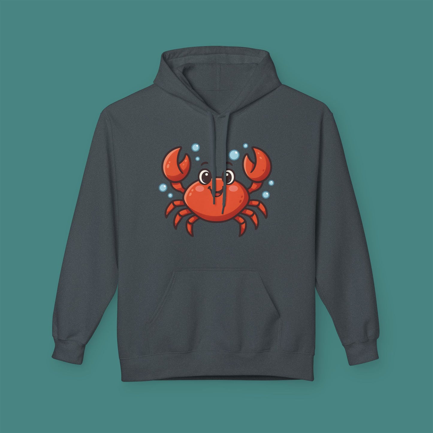 Cartoon Cute Crab Fleece Unisex Hoodie