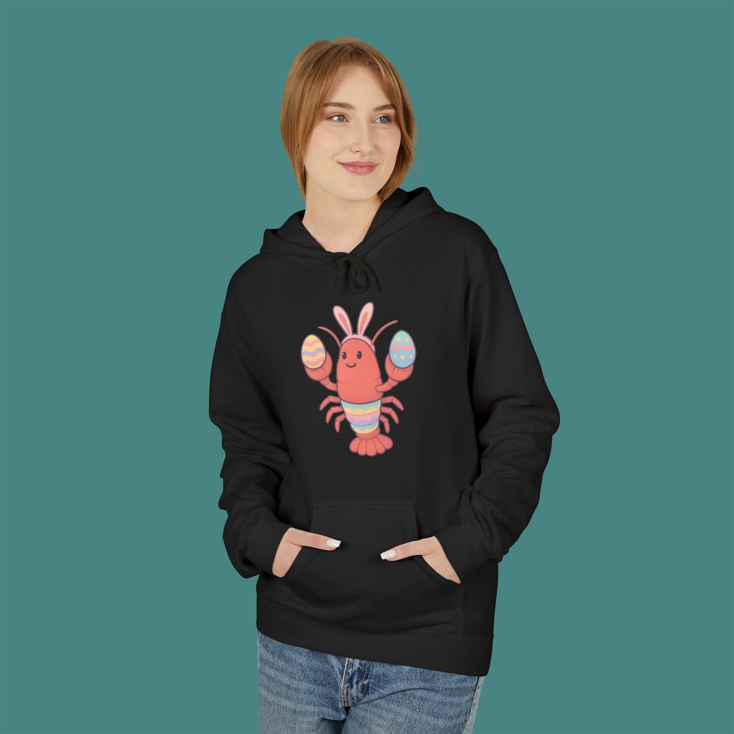 Easter Lobster Fleece Unisex Hoodie