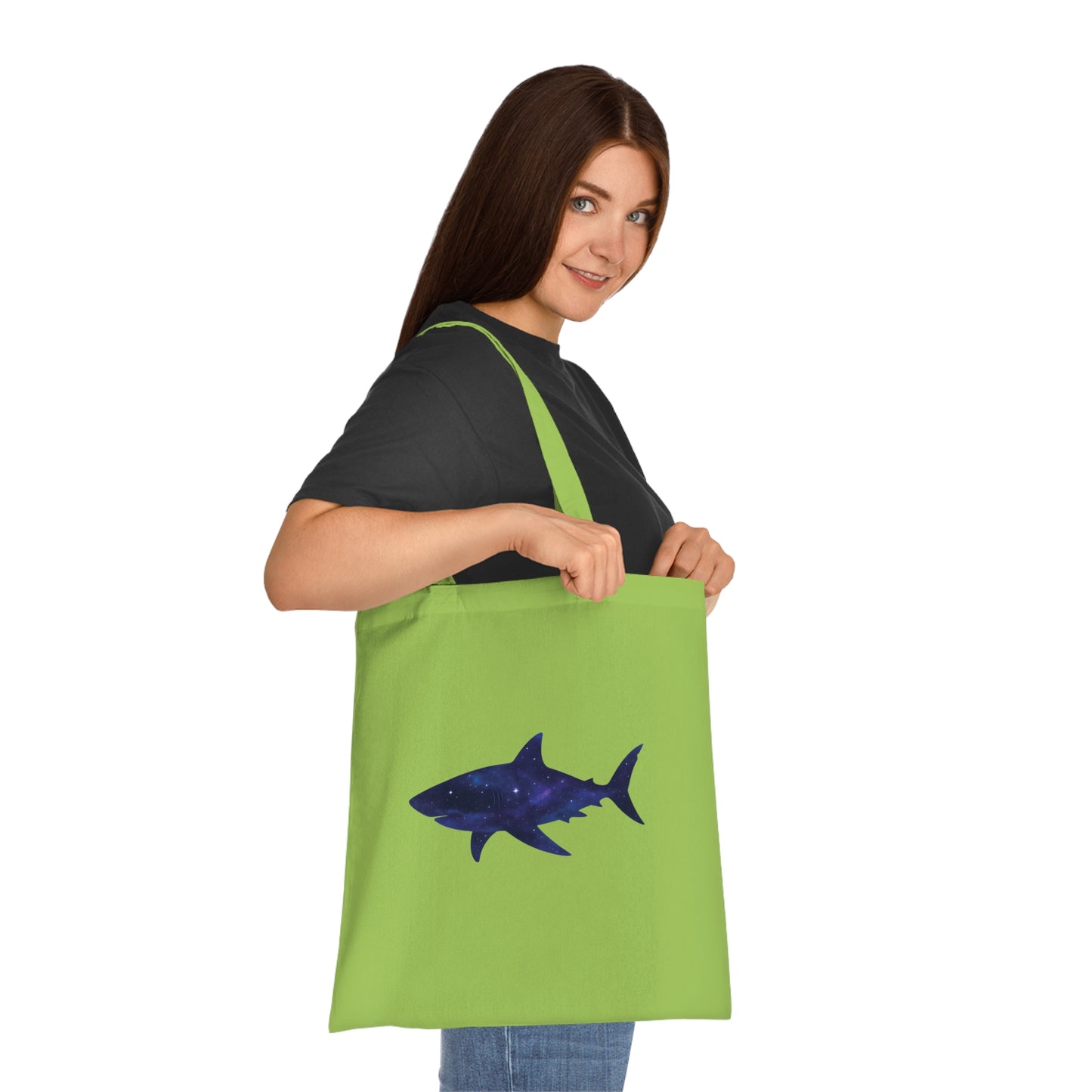Cosmic Galaxy Shark Tote Bag