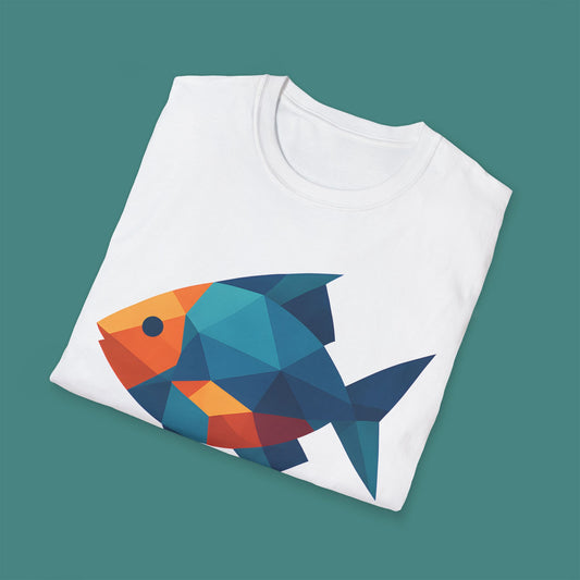 Geometric Polygon Fish Unisex T-Shirt