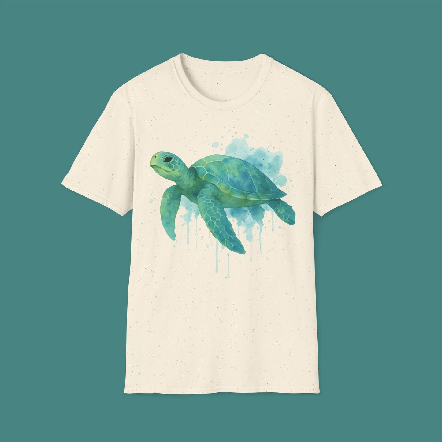 Watercolor Splash Turtle Unisex T-Shirt