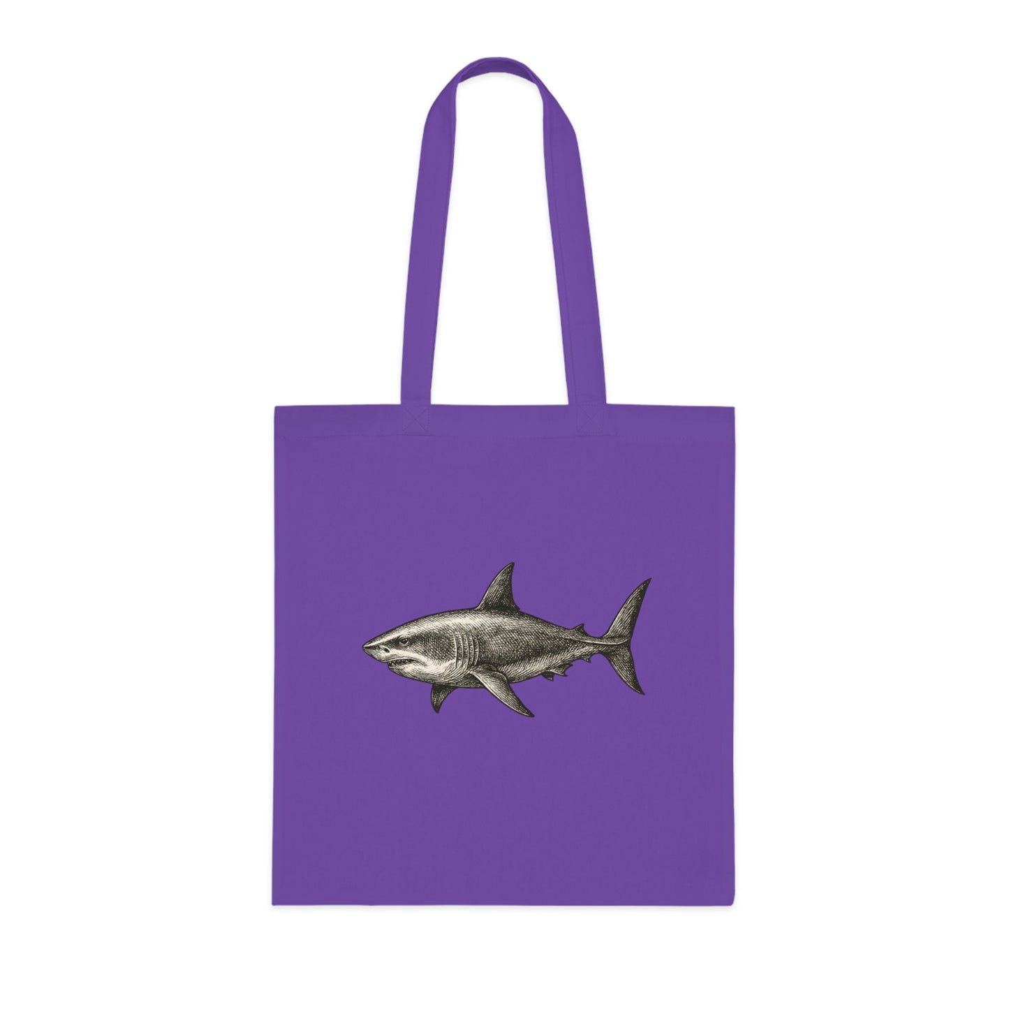 Vintage Etching Shark Tote Bag