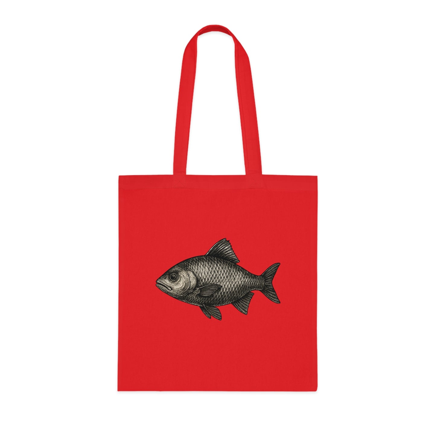 Vintage Etching Fish Tote Bag