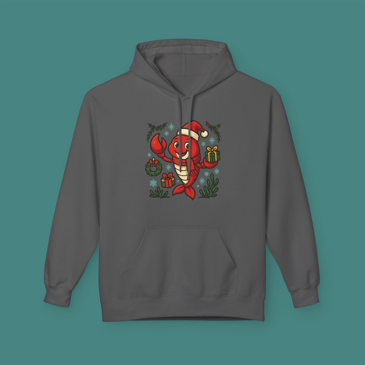 Christmas Lobster Fleece Unisex Hoodie