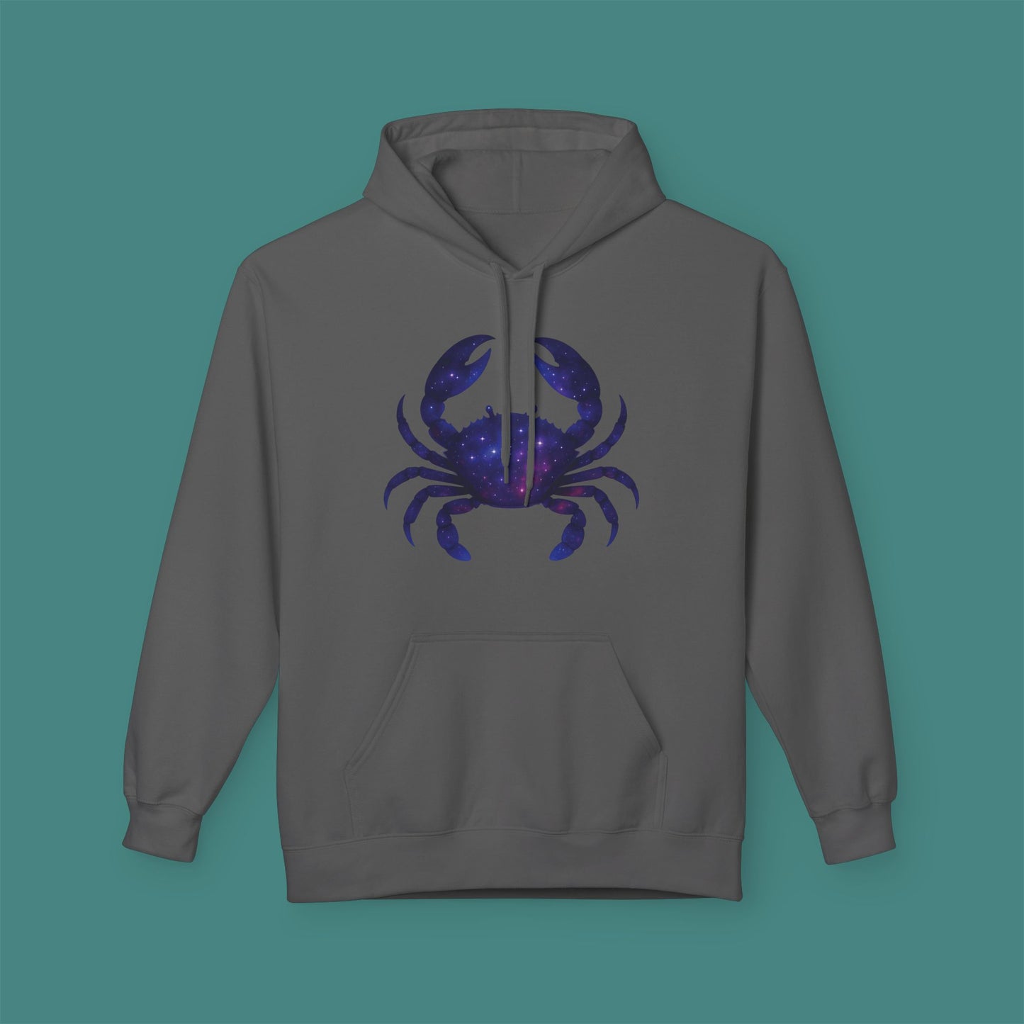 Cosmic Galaxy Crab Fleece Unisex Hoodie
