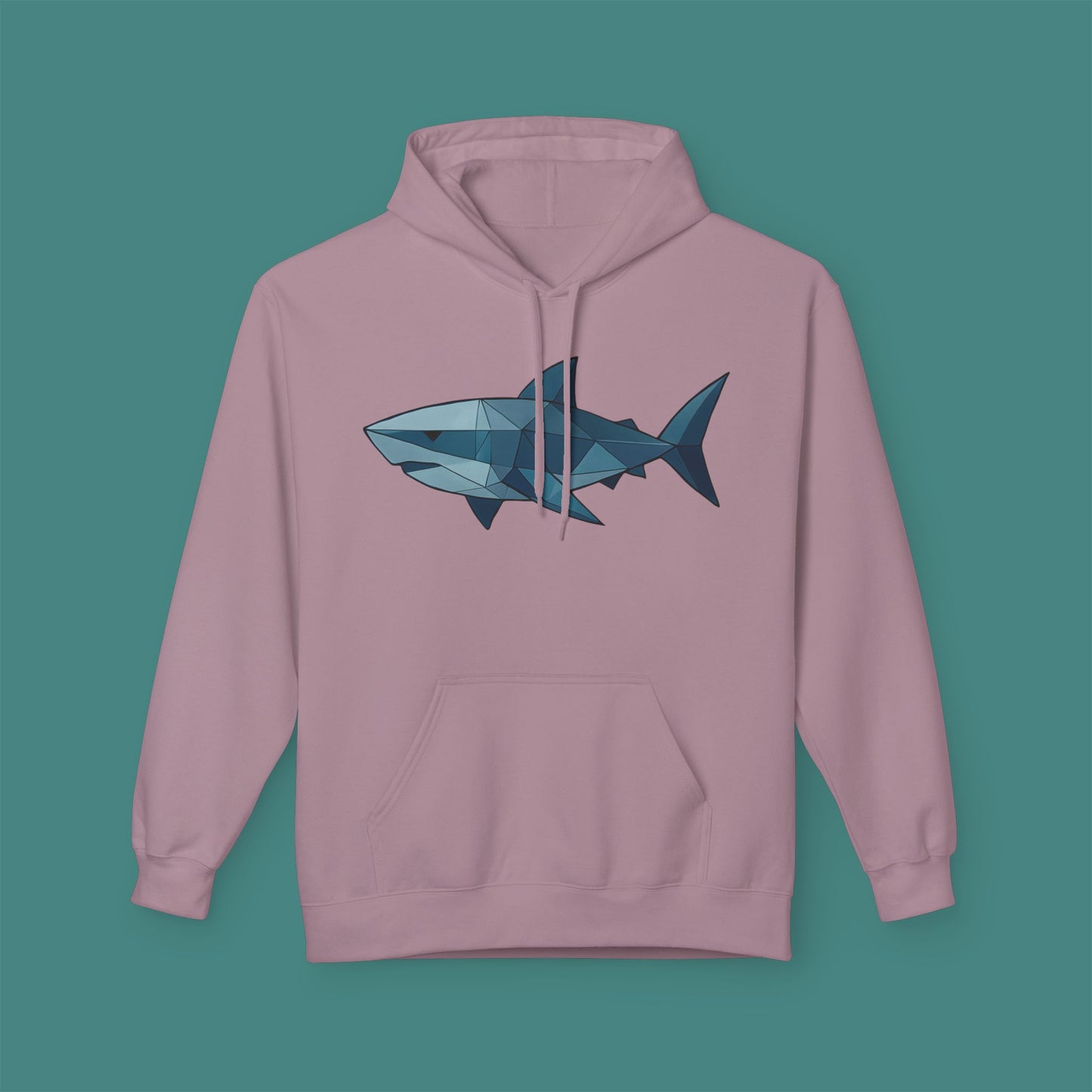 Geometric Polygon Shark Fleece Unisex Hoodie