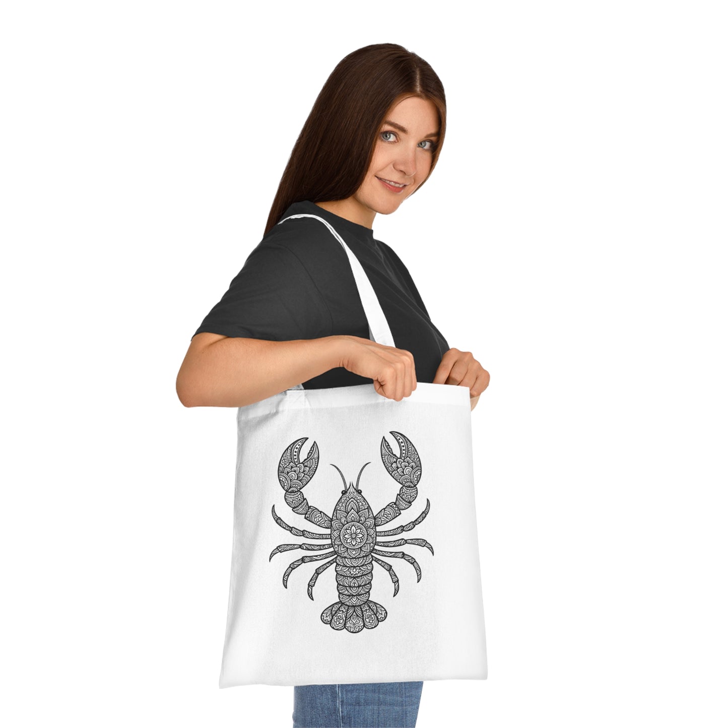 Intricate Mandala Lobster Tote Bag