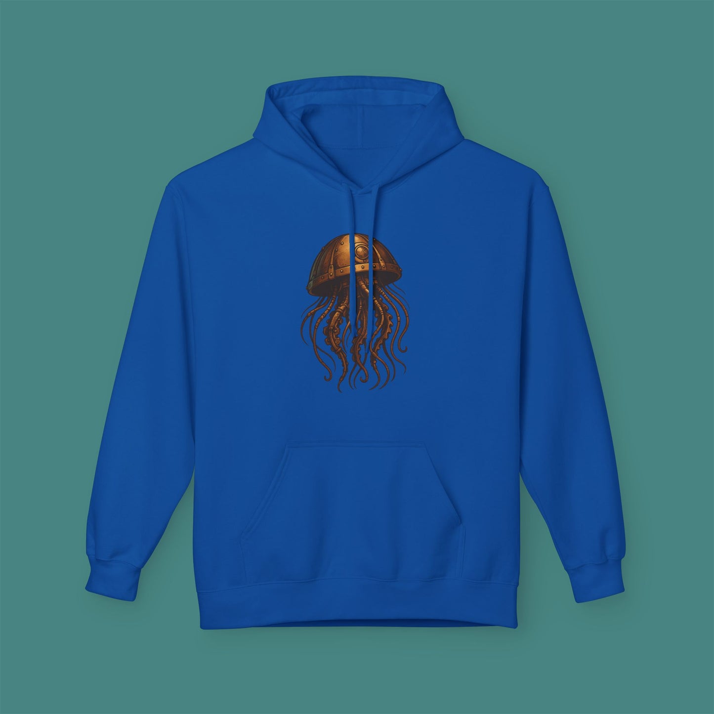 Steampunk Mechanical Jellyfish Fleece Unisex Hoodie