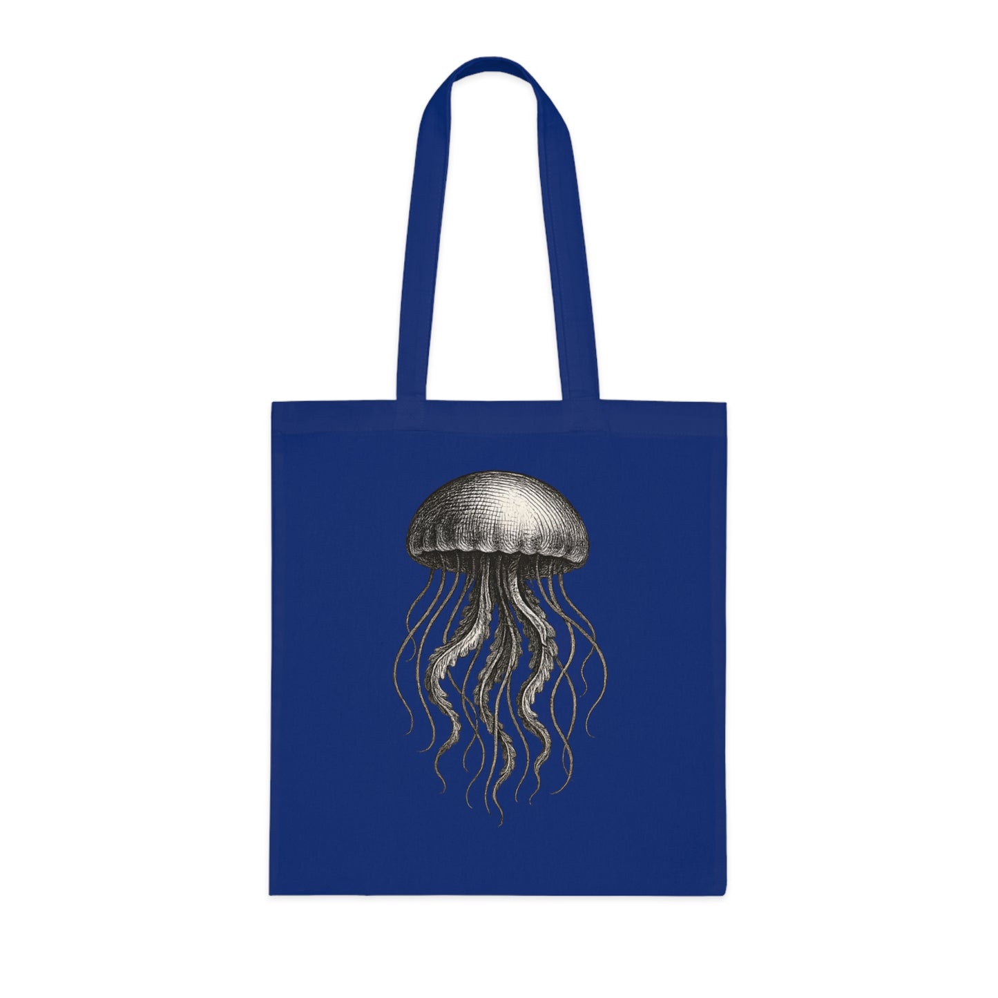 Vintage Etching Jellyfish Tote Bag