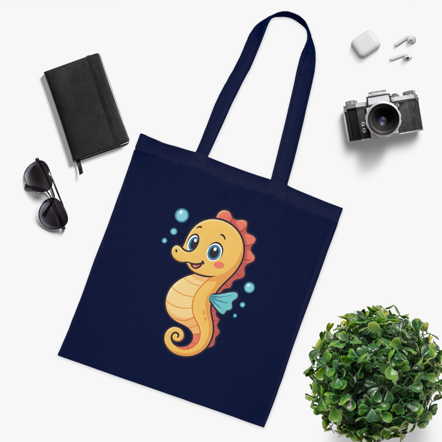 Cartoon Cute Seahorse Tote Bag