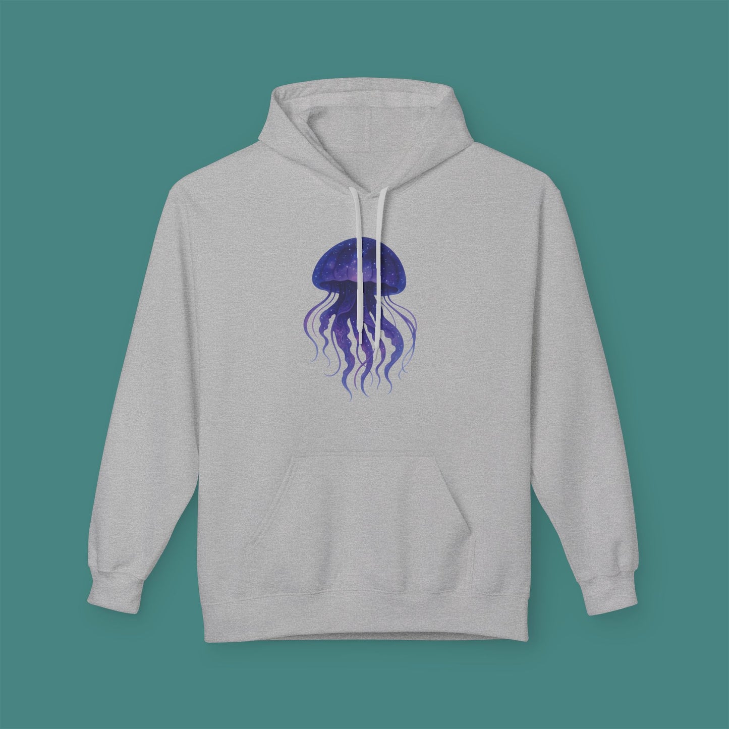 Cosmic Galaxy Jellyfish Fleece Unisex Hoodie