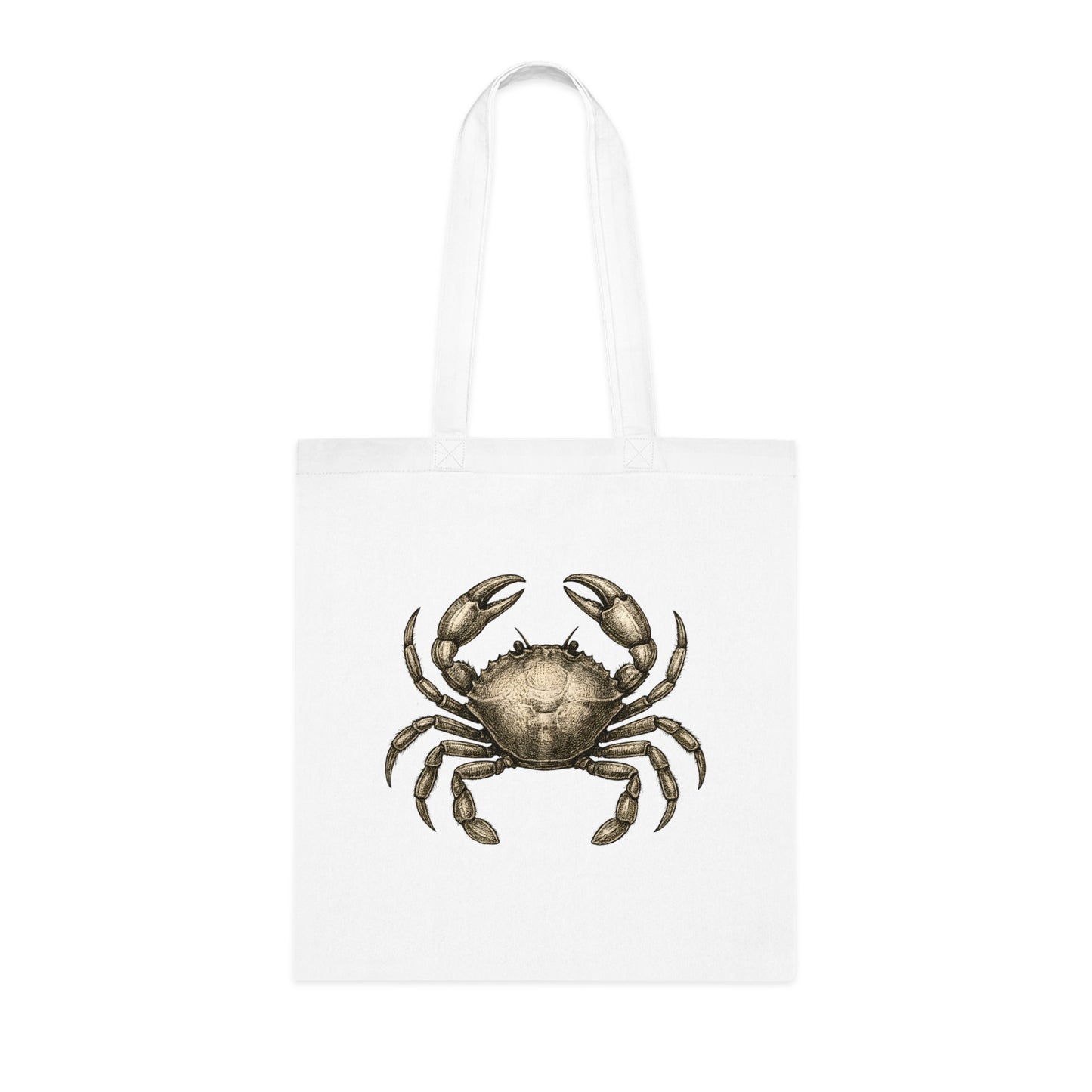 Vintage Etching Crab Tote Bag