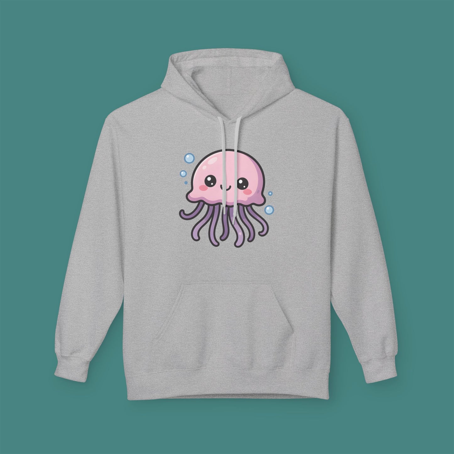 Cartoon Cute Jellyfish Fleece Unisex Hoodie