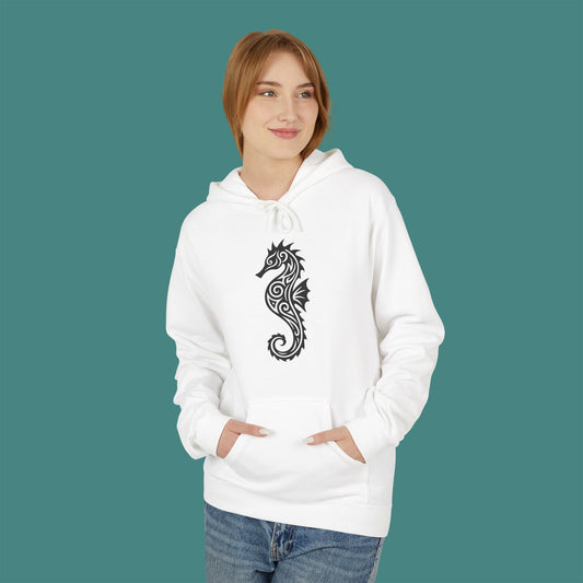 Tribal Tattoo Seahorse Fleece Unisex Hoodie