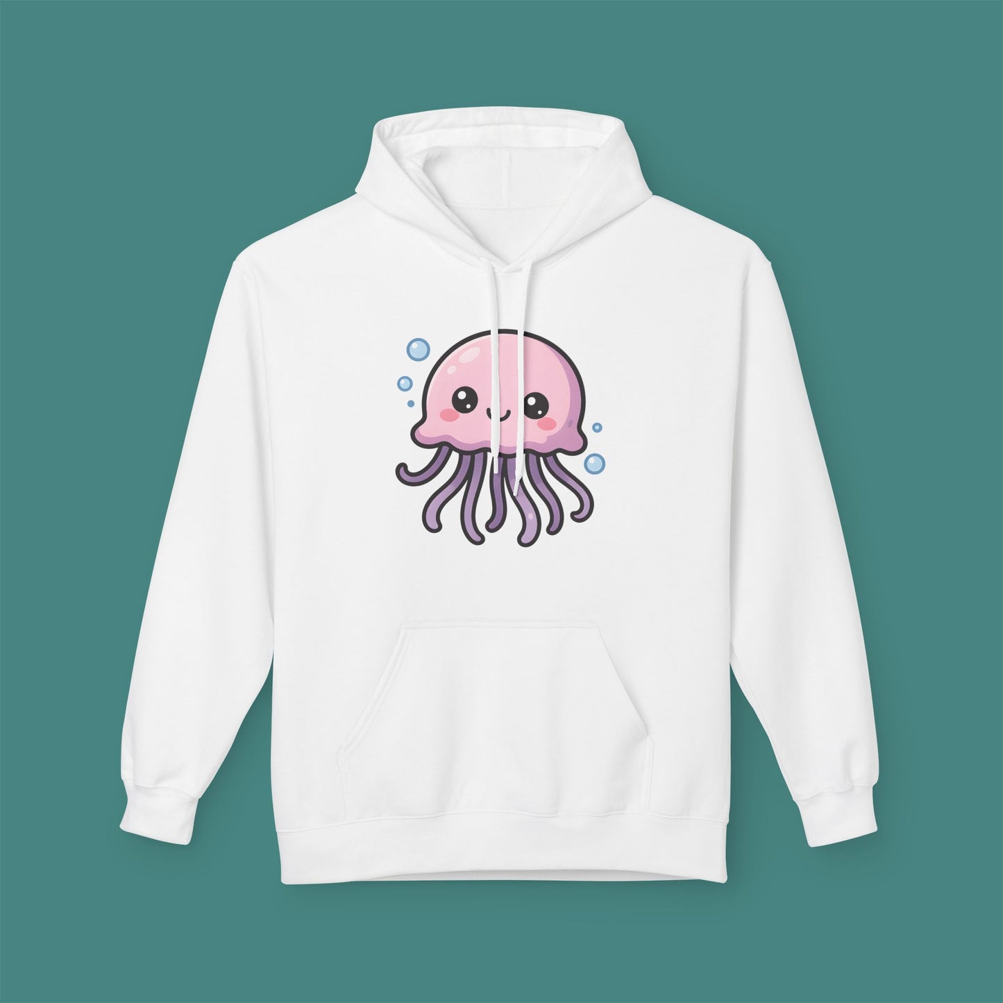 Cartoon Cute Jellyfish Fleece Unisex Hoodie