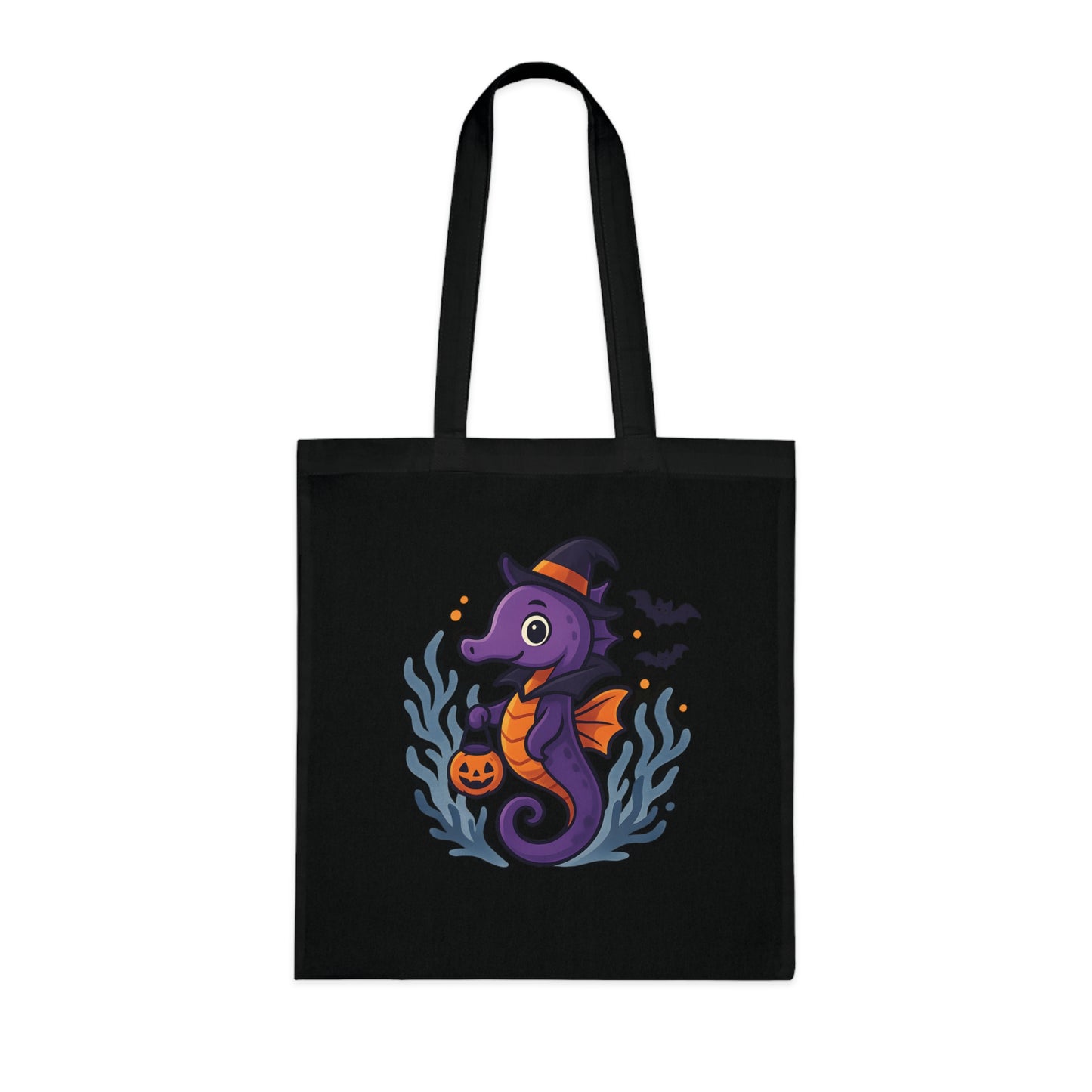 Halloween Seahorse Tote Bag