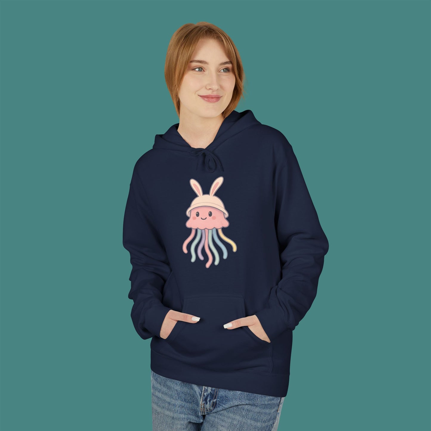 Easter Jellyfish Fleece Unisex Hoodie