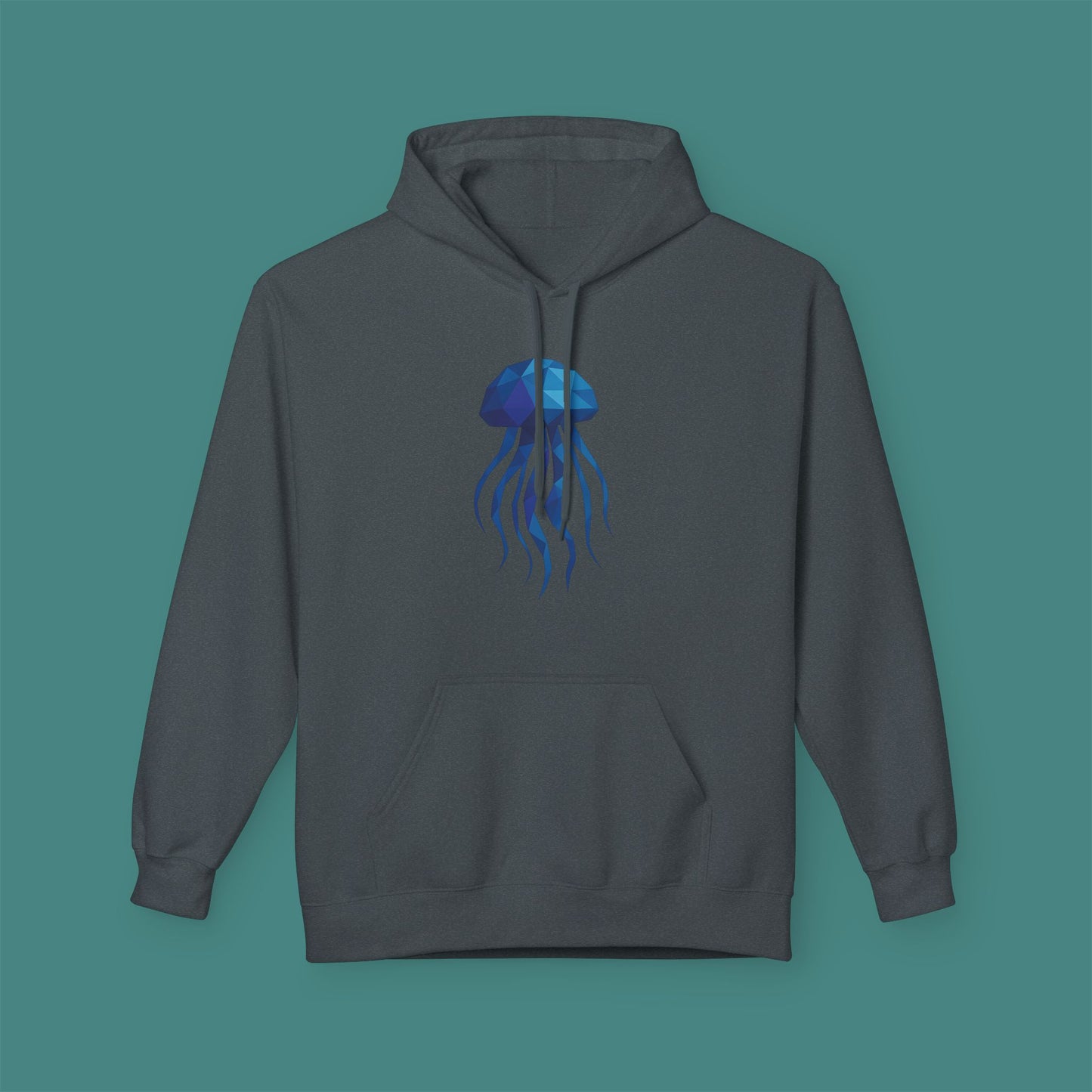 Geometric Polygon Jellyfish Fleece Unisex Hoodie