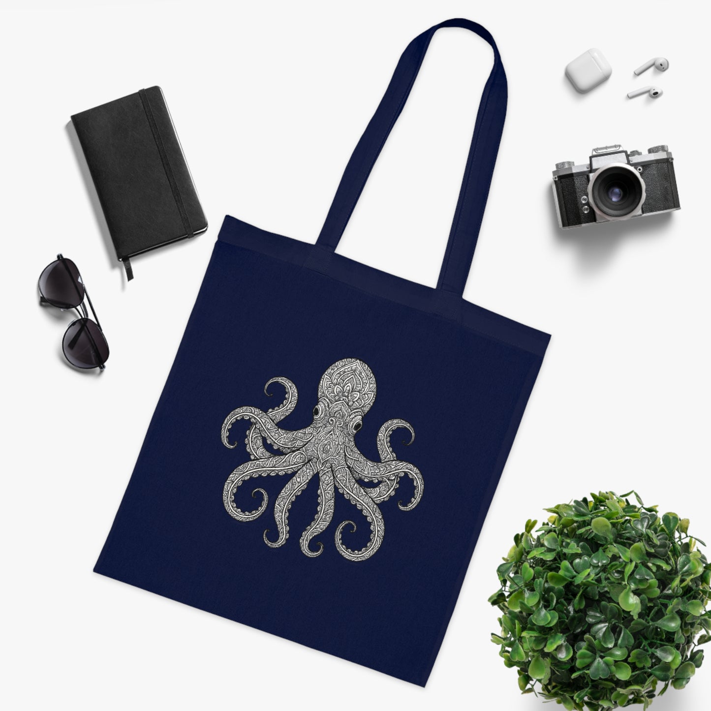 Intricate Mandala Octopus Tote Bag