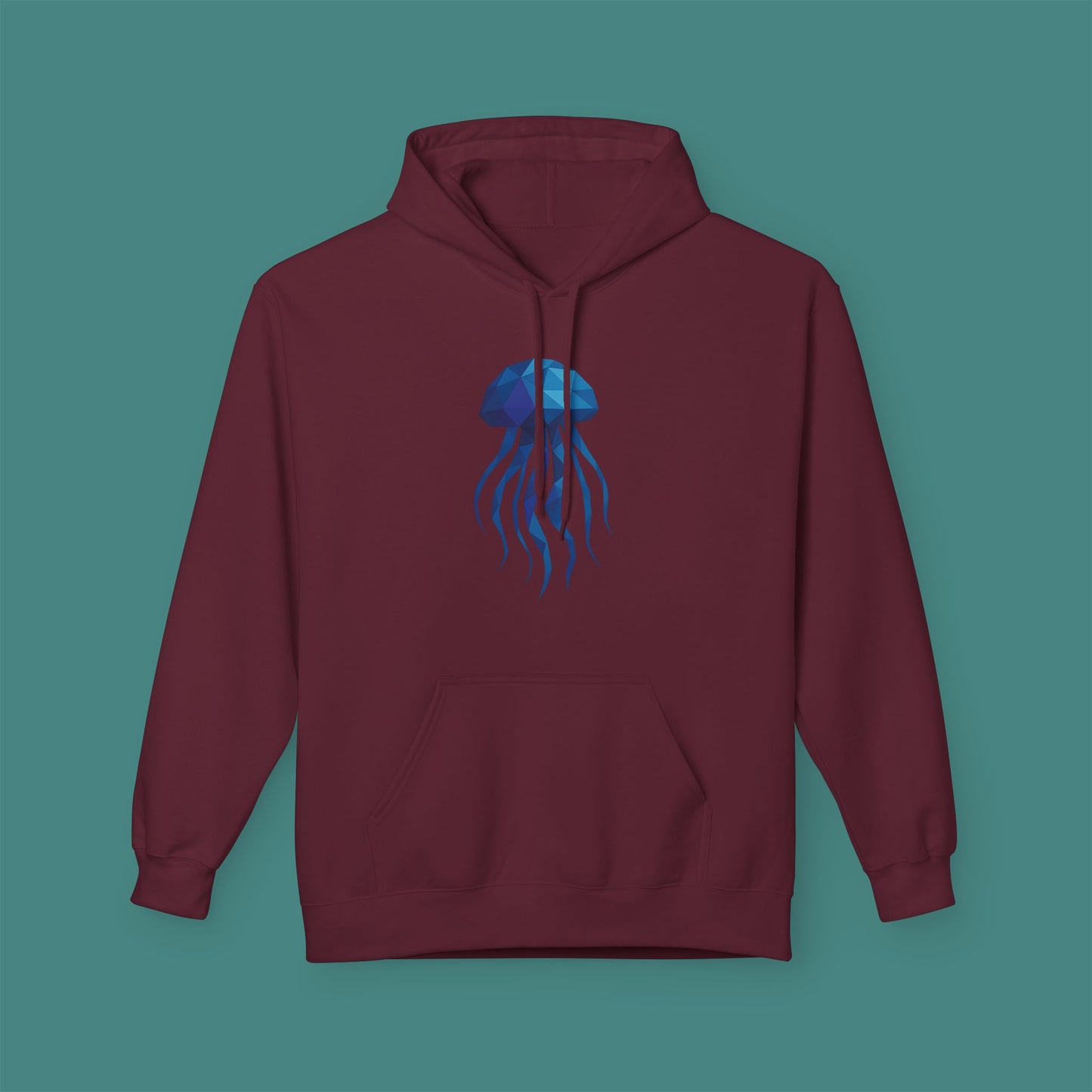 Geometric Polygon Jellyfish Fleece Unisex Hoodie