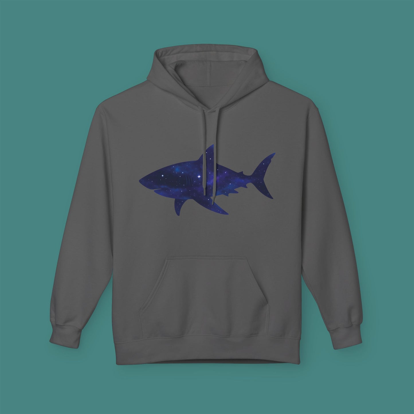 Cosmic Galaxy Shark Fleece Unisex Hoodie