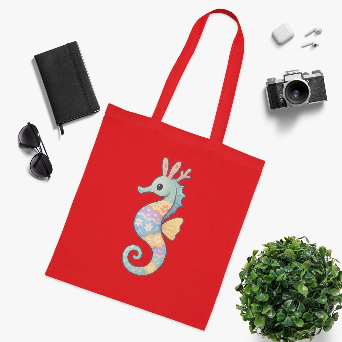 Easter Seahorse Tote Bag
