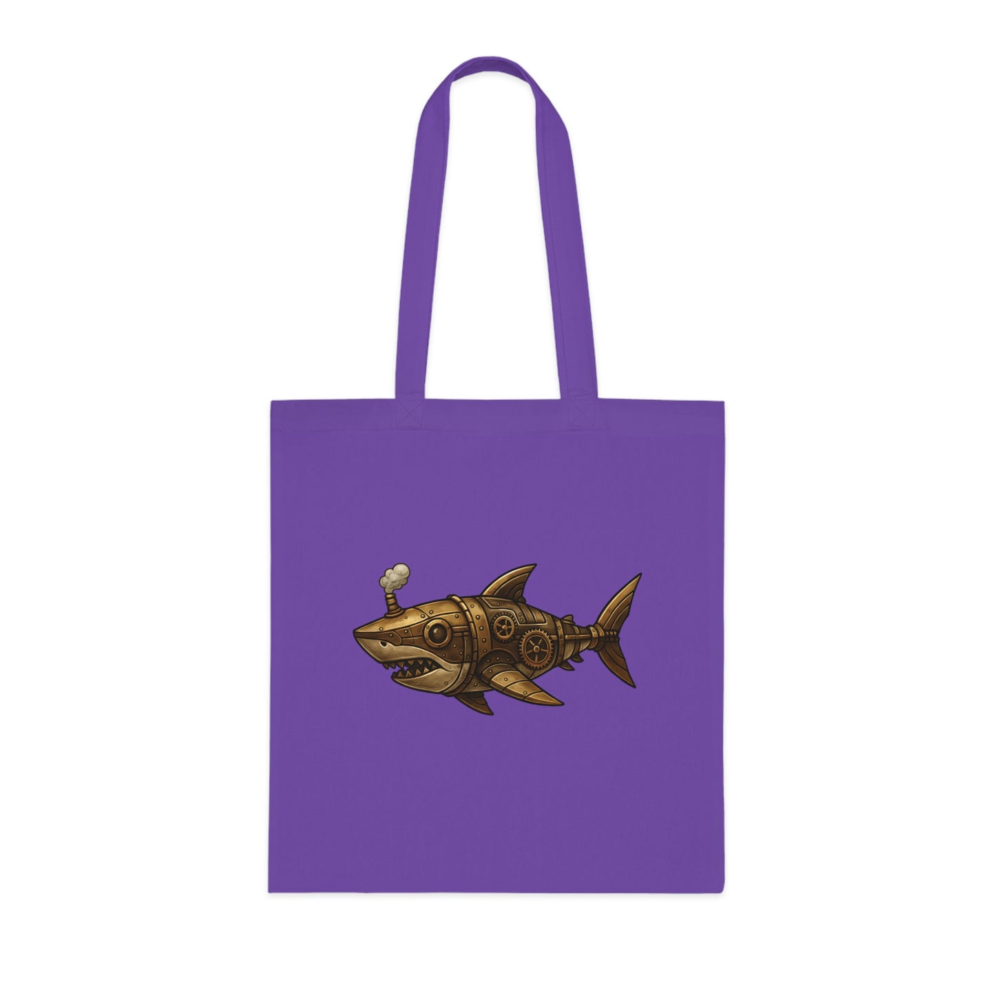 Steampunk Mechanical Shark Tote Bag