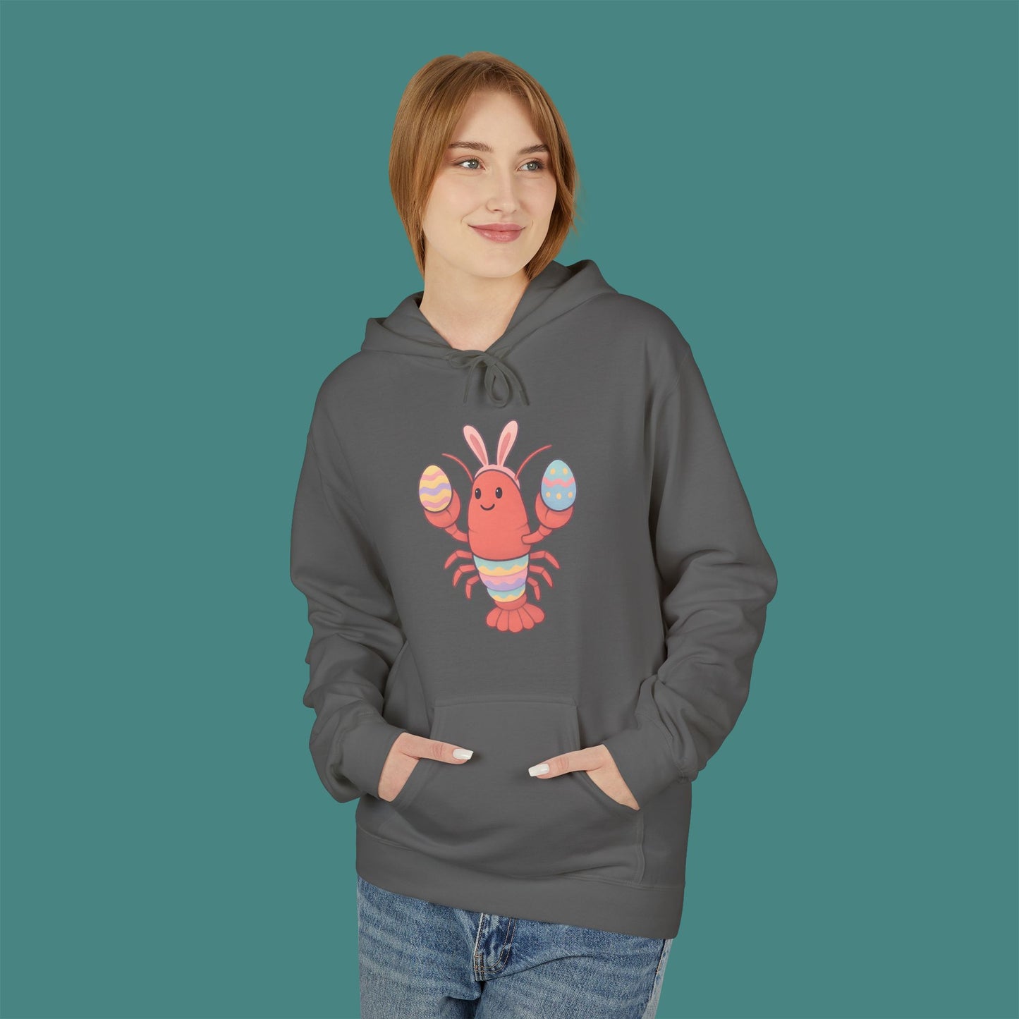 Easter Lobster Fleece Unisex Hoodie