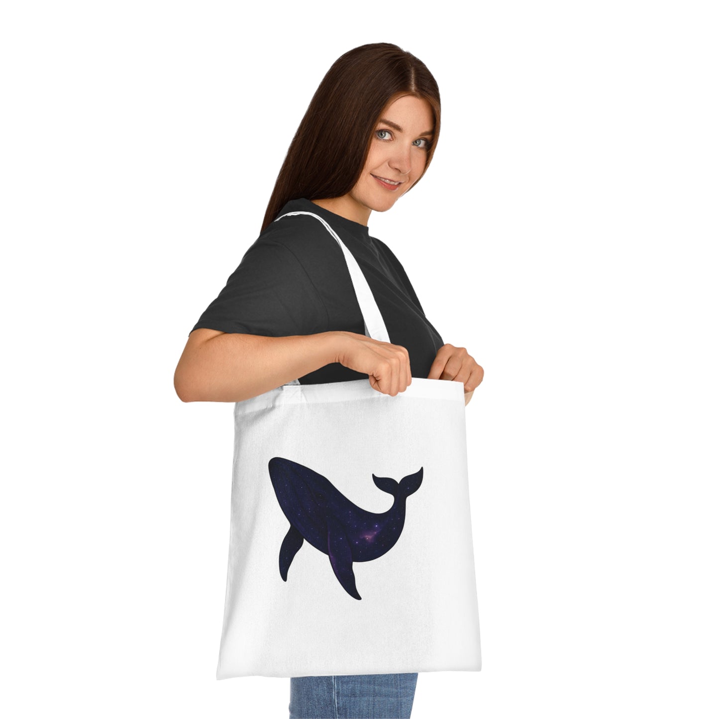 Cosmic Galaxy Whale Tote Bag
